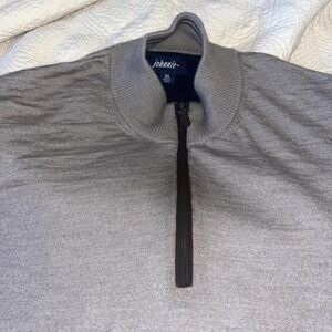 Johnnie-O Pullover Wool XL Blue 1/4 Quarter Zip Performance Sweater Golf Casual